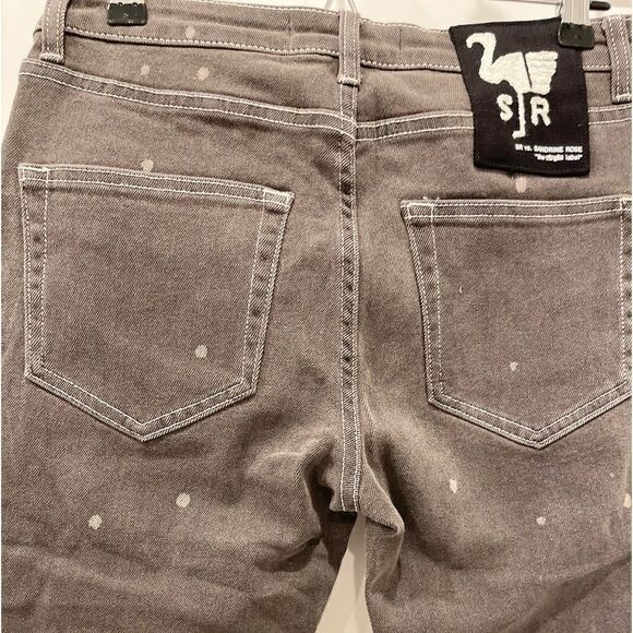 Sandrine Rose X Free People Gray Polka Dot Skinny Jeans.Size 27 - Picture 10 of 14